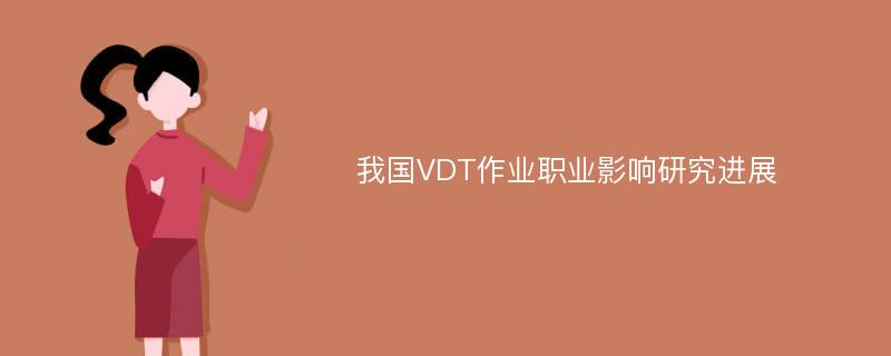 我国VDT作业职业影响研究进展