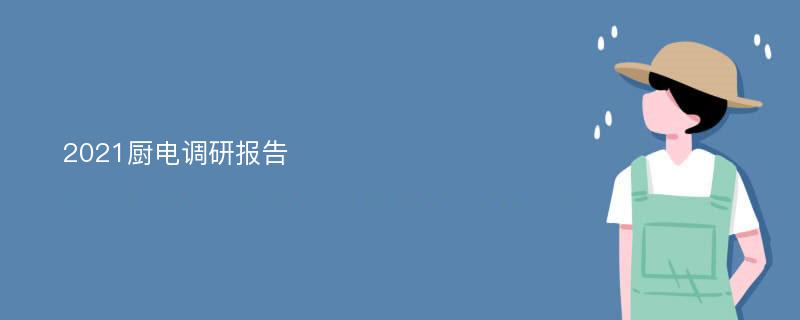 2021厨电调研报告