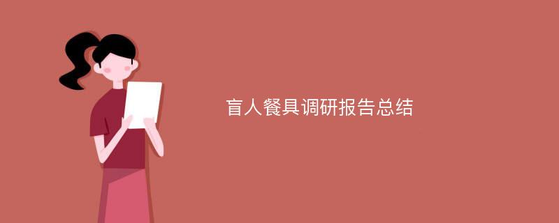 盲人餐具调研报告总结