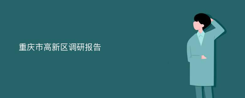 重庆市高新区调研报告