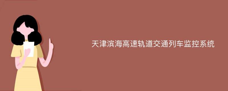 天津滨海高速轨道交通列车监控系统