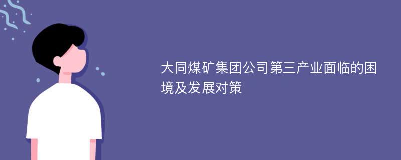 大同煤矿集团公司第三产业面临的困境及发展对策