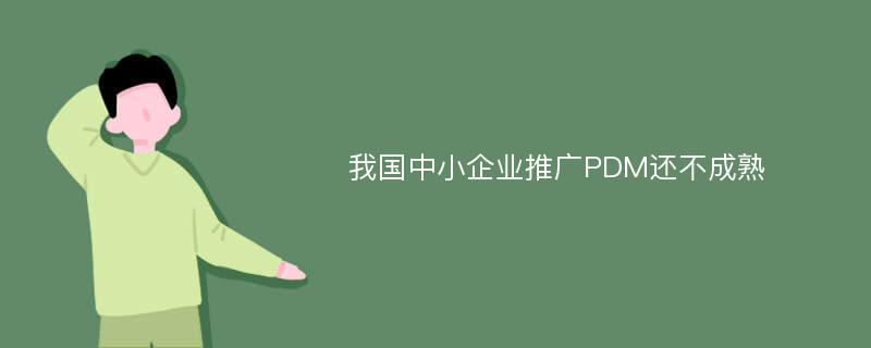 我国中小企业推广PDM还不成熟